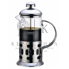 Френч-пресс Zeidan, Z-4202, 0,35 л, нержавеющая сталь, термостойкое стекло, подарочная упаковка