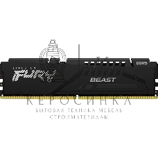 Оперативная память Kingston Fury Beast, DDR5, 32GB (1x32GB), 5600MHz, CL40, DIMM, с радиаторами, черный