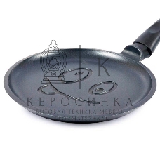 Сковорода НЕВА МЕТАЛЛ ПОСУДА 6222В (смайлик) блинная д.22 (Дизайн корпуса сковороды разработан так, чтобы при выпекании не нарушалась целостность блина, и красиво румянился рисунок. Антипригарное покрытие изделий - на водной основе, изготовлено без исполь