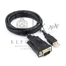 Конвертер USB->SERIAL Cablexpert UAS-DB9M-02 AM/DB9M, 1,5 м, PL2303TA, WinXP-Win8, черный, пакет