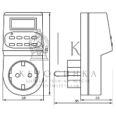 Розетка с таймером Feron (недельная) 3500W/16A 230V, 61925(TM22)
