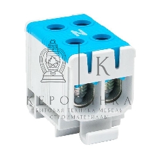 Клемма силовая вводная двойная КСВ 16-50 синяя EKF PROxima plc-kvs2-16-50-blue EKF