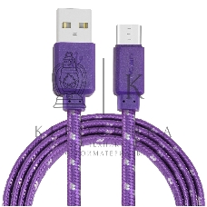 Кабель Crown USB - USB Type-C CMCU-3052C violet