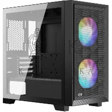 Компьютерный корпус без блока питания PCCooler C3D310 BK ARGB, Mini-Tower, TG, Mesh, 2x120мм ARGB, 2xUSB-A 3.0, mATX, mITX черный