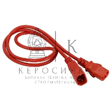 Шнур питания Lanmaster C13-C14, 3х0.75, 220В, 10А, красный, 2 метра