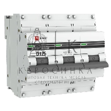 Выключатель автоматический модульный 3п D 125А 10кА ВА 47-100 PROxima EKF mcb47100-3-125D-pro