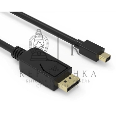 Кабель аудио-видео Buro MDP-DP miniDisplayport (m)/DisplayPort (m) 1.5м. позолоченные контакты черный