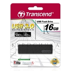Флешка USB Transcend JetFlash 780 (TS16GJF780), 16 Gb, USB 3.0, R/W 140/40, черный/серебристый