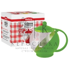 Чайник заварочный MALLONY Variato, 750 мл (стекло, пластик корпус, металл.ситечко), цвета в ассорт.