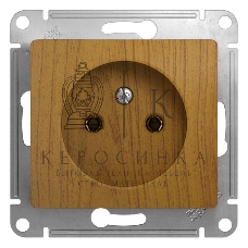 Механизм розетки 1-м СП Glossa 16А IP20 без заземл. дер. дуб SchE GSL000541