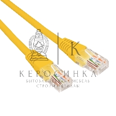Патч-корд U/UTP Rexant cat.5e, RJ45-RJ45, 26AWG, ZH нг(А)-HF, желтый, 0, 5 м
