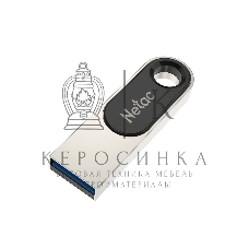 Флешка USB Netac U278 (NT03U278N-064G-20PN), 64Gb, USB 2.0, R/W 50/10, серебристый/черный