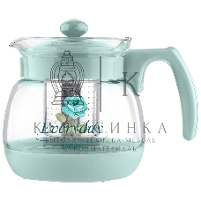 Чайник заварочный MENTOLO, 950 мл из жаропрочного стекла с фильтром из нерж стали