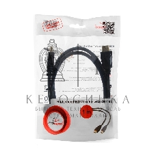 Кабель Cablexpert HDMI CC-HDMI4-1M, 19M/19M, v2.0, медь, позол.разъемы, экран, 1м, черный, пакет