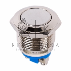 Кнопка антивандальная Rexant Ø19 Б/Фикс (2с винт) (ON)-OFF плоская