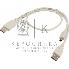 Kабель USB2.0 Ningbo mini (5pin)-A 0,5m +доп.питание A(0.3m)