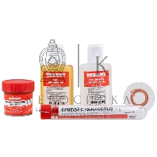 Набор для пайки Rexant К1 универсальный (припой, флюс ПК, флюс СКФ, канифоль, оплетка)