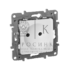 Розетка 2К винты, белый ETIKA