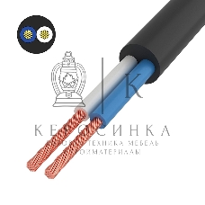 Провод соединительный ПВС Rexant 2x1,5 мм², черный, длина 20 метров, ГОСТ 7399-97