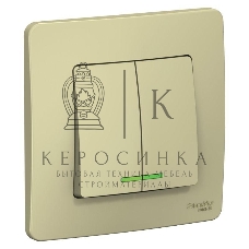 Выключатель 2-кл. СП Blanca (сх.5) 10А 250 В с подсветкой беж. SchE BLNVS010517