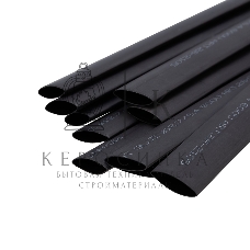 Трубка термоусаживаемая двухстенная клеевая Rexant 12.7/6.35мм (уп.10шт) по 1м черный