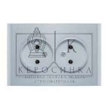 Розетка 2-м СП Бриллиант 16А IP20 без заземл. серебр. Universal 7949766