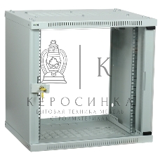 Шкаф LINEA WE 9U 550x350 мм дверь стекло серый ITK