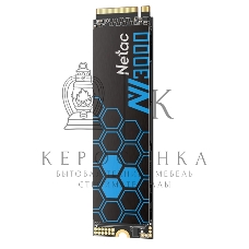 Накопитель SSD Netac NV3000, 500Gb, PCIe 3.0 x4, M.2 2280, NVMe, R/W 3000/2100, с радиатором