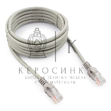 Патч-корд UTP Cablexpert cat.5e, 3м, литой, многожильный серый