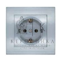 Розетка 1-м СП Бриллиант с заземл. серебр. UNIVersal 7949872