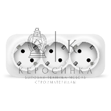 Розетка 3-м IONICH ОП 16А IP20 с заземл. бел. IONICH 1420