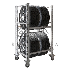 Стеллаж Практик MS Pro пол.:2 разборная 1350x781x606мм серебристый