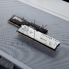 Оперативная память Kingston Fury Beast, DDR5, 16Gb (1x16GB), 5200MHz, CL40, DIMM, с радиатором, белый