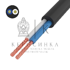 Провод соединительный ПВС Rexant 2x0,75 мм², черный, длина 20 метров, ГОСТ 7399-97