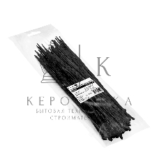 Стяжка (хомут) нейлоновая ExeGate CV66-400x4.8B (нейлон 6.6, 400x4.8 мм, неоткрывающаяся, halogen free, -40°C - +85°C, черная, 100 шт)