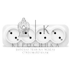 Розетка 4-м ОП 10А IP20 без заземл. белый IONICH 1446