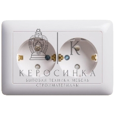 Розетка 2-м СП Хит 16А защ. шторки с заземл. бел. SchE RS16-231-B