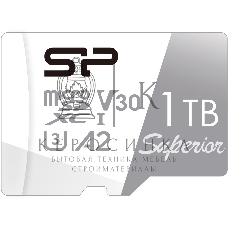 Флеш карта microSDXC 1Tb Class10 Silicon Power SP001TbSTXDA2V20 Superior w/o adapter