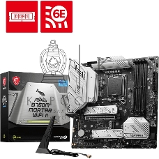 Материнская плата MSI MAG B760M MORTAR WIFI II, LGA 1700, Intel B760, 4xDDR5, 4xSATA, 3xM.2, 1xPCIe 5.0 x16, 1xPCIe 4.0 x4, 1xHDMI, 1xDP, 1xUSB Type-C, 1x2.5Gb LAN, 3xUSB-A 2.0, 3xUSB-A 3.2 Gen 2, 5x3.5 мм, 7.1, mATX