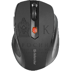 Мышь беспроводная Defender Ultra MM-315 черный, 1600 dpi, радиоканал, USB, кнопки - 6