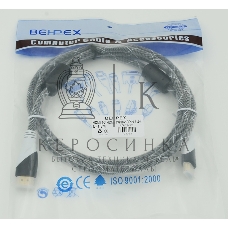 Кабель HDMI Ver.1.4 черный jack HDMI(19pin)/HDMI(19pin) 1.8м феррит.кольца позолоченные контакты