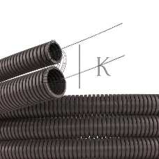Труба гофрированная ПА d23 мм с протяж. сер. (уп. 50 м) ДКС PA612329F0