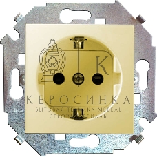 Механизм розетки 1-м СП Simon15 защ. шторки с заземл. сл. кость Simon 1591443-031