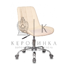Кресло компьютерное Бюрократ CH-350SL/IVORY светло-бежевый, искусст. кожа/ткань, крестовина хром