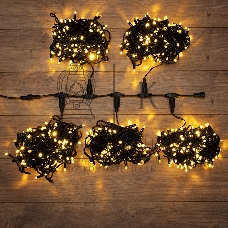 Гирлянда Neon-night LED ClipLight 24V, 5 нитей по 20 метров, цвет диодов теплый белый, Flashing (белый)