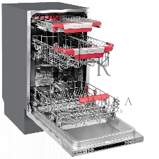 Встраиваемая посудомоечная машина Kuppersberg GSM 4573, серебристый, 45 см, 10 компл., 49 дБ, класс A++