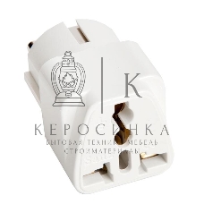 Переходник сетевой с китайской вилки на евровилку, с заземлением