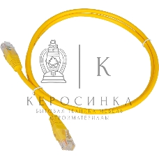Патч-корд LANMASTER TWT UTP cat.5e, с заливными колпачками, 10.0 м, желтый