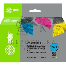 Картридж струйный Cactus CS-CM992A №761 желтый (400мл) для HP HP DesignJet T7100/Т7200