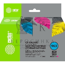 Картридж струйный Cactus CS-3JA24AE 963 пурпурный пигментный (11 мл) для HP OfficeJet 9010/9012/9013/9014/9015/9016/9019/9020/9025